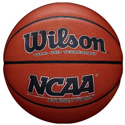 WILSON NCAA Street Shot Basketball - 28.5, Brown, Intermediate