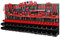 PAFEN Werkstattregal Wandregal | 1728 x 780 mm | Lagersystem mit Werkzeughalterungen und Stapelboxen - Wandplatten Extra Starke Werkstattregal Schüttenregal (Rot/Schwarz)