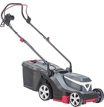 AL-KO Elektro-Rasenmäher 3.22 E Easy, Kunststoffgehäuse, 35 L Fangbox, geeignet für Rasenflächen bis 250 m², zentrale 6-fache Schnitthöhenverstelllung Schwarz-grau Easy 32 cm 1.200 Watt