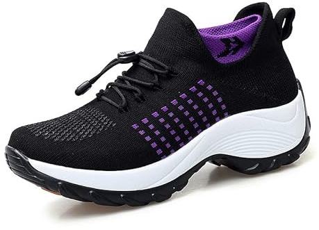 MEIION orthopeca Chaussures Orthopédiques Confortables Femme Baskets à Lacets pour Femmes - Respirantes et légères, parfaites pour la Marche, Le Travail, Les Loisirs et Le Fitness.