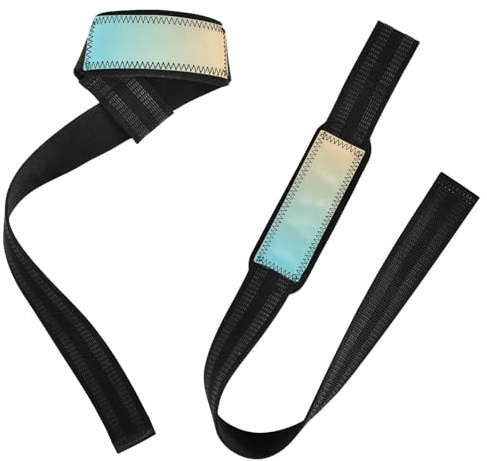 Neoprene Weight Lifting Belts 66 cm Blue Yellow Padded Weight Lifting Belts for Ground Lifting, Exercise Strength Training
