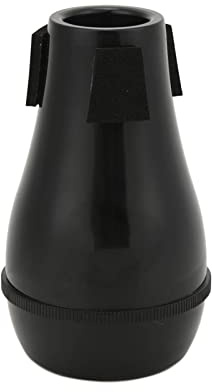 Trumpet Mute Wood Trumpet Mute Silencer Praktisk ABS Lätt kompakt ljuddämpare för musikentusiast (Svart)