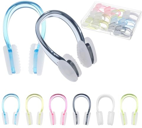 Hpmjz 10 PCS Nose Clip Swimming Bright Colors Swim Nose Plug Waterproof Swimming Noseclip Silicone Gel Swim Noses Plugs Diving Water Sports Must Haves for Adults Kids Children Aged 7+ (6)
