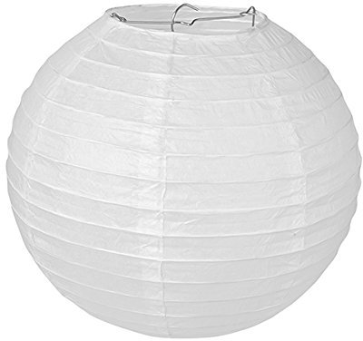 pajoma Papier Lampe Laterne Lampion Weiss 10 Stück für Party Hochzeit Dekoration (35 cm x 35 cm)