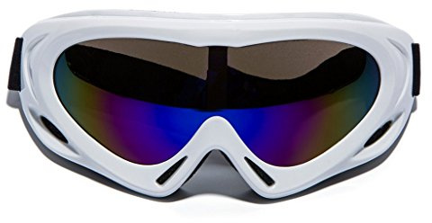 OYMI Professional Ski Goggles UV400 Protection Windproof Dustproof Snow Goggles Motorcycle Bicycle Airsoft Goggles Outdoor Sports Protective Goggles Safety Glasses (White)