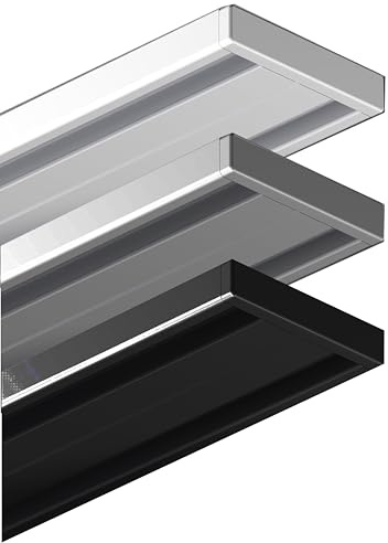 Garduna 240cm | weiss | Gardinenschiene Vorhangschiene| Aluminium | 1- oder 2-läufig