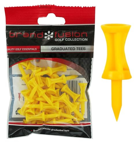 The Golfers Club Golf Graduated Yellow Plastic Tees (1.75 Inch x 30)