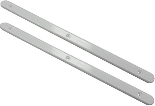 Merriway® BH07112 (8 Pcs) White Plastic Drawer Slides 310mm (12.5 Inch) x 16mm x 6mm - Pack of 8 Pieces