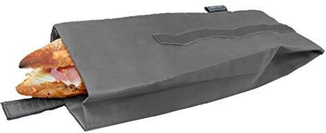 NERTHUS Bolsa para Bocadillo Reutilizable Gris, ecológica, Adaptable, facil de Limpiar y Apta para Lavadora, 10,5x10,5x29,5 cm (FIH 733)