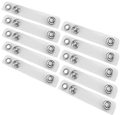 WEBBOMB 10 Stück Vinylstrap gewebeverstärkt Lanyards & Schlüsselbänder Clip mit Metall Druckknopf zur Befestigung für Ausweishalter Kartenhalter Namensschilder Ausweishüllen Kartenhüllen