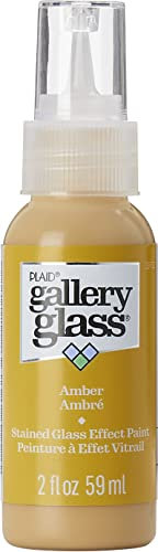 Galleriglas, bärnstensfärgat glas 6 oz lysande slät ytfärg, perfekt för enkel att applicera gör-det-själv-konst och hantverk, 19712