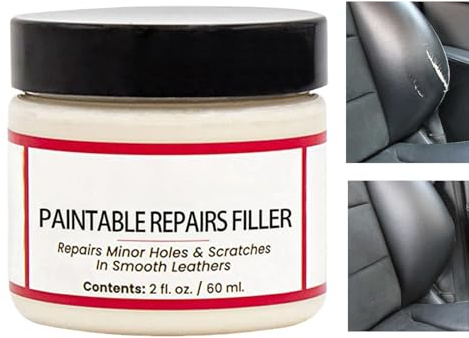 Leather Filling Paste,Leather Repair Kit,Leather Renovation Cream,Car Leather Filler Repair Cream,Leather Restorer for Sofas,Leather Repair Patch,Leather Repair Paste for Filling or Repairing Holes
