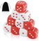 10 Stück Sweetheart Würfel， 25mm Rote und Weiße Spielwürfel aus Acryl，2 Farben Größe Würfel Set with Velvet Bag,D6 Polyedrische Würfel für Tischspiele Math Tutoring，Liebhaber Spiele，Partei