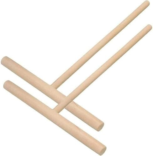 Lot de 2 bâtonnets d'épandage en bois pour crêpes et crêpes de restaurant