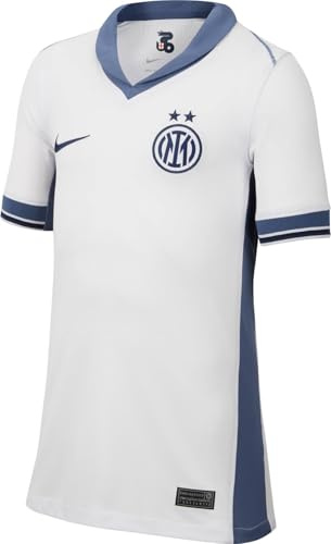 Nike Segunda Equipación Stadium Inter De Milán 2024/25 Camiseta De Fútbol Replica Dri-Fit - Niño/A, Summit White/Iris Whisper/Midnight Navy, FN9149-123, L