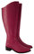 Ulla Popken Damen große Größen Übergrößen Plus Size Lederstiefel, XL-Schaft, Schlangenprägung, Weite H Dunkles Purpur 39 834503543-39