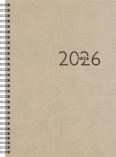 rido/idé bokkalender mod. studioplan int. 2026 | 168 × 240 mm, konstläder, grå