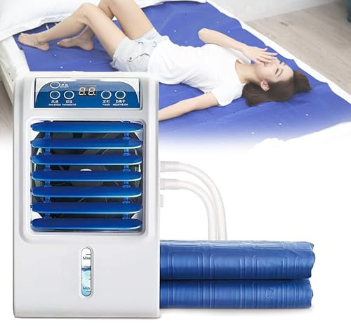 TIANTOO Materasso Ad Acqua Rinfrescante (160 × 70 Cm), Serbatoio Dell'acqua Da 1,7 L, Regolabile Su 4 Livelli, Rumore: 40 DB, Per Sudorazioni Notturne E Caldo Estivo, Casa, Dormitorio,160×70CM