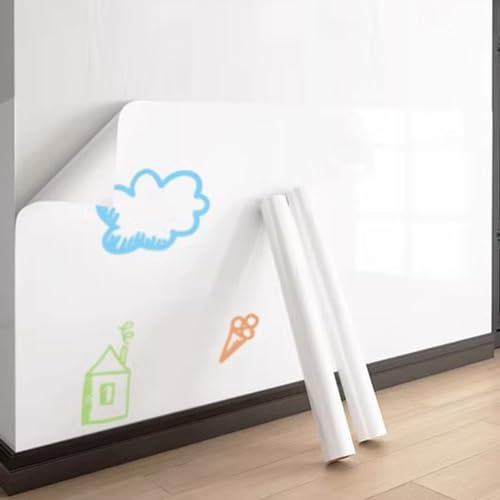 Papier magnétique pour tableau blanc, Rouleau de papier autocollant effaçable à sec for tableau blanc, plusieurs tailles disponibles.(47.3x196.9IN(1.2x5m))