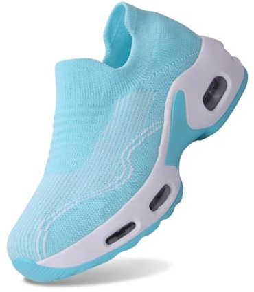 Allbestop Basket Femme Montante, Chaussures Orthopédiques Femme Tennis Sneaker d'arts Martiaux Légers Basket Running Chaussure Randonnée Chaussures Marche Jogging Fille, Mode et Sport pour(Bleu,41)
