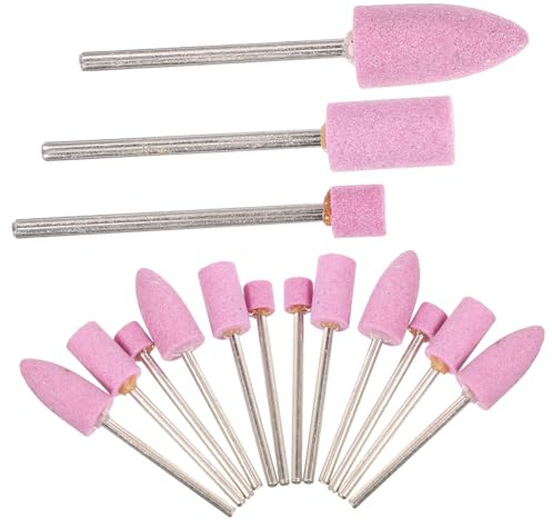 COHEALI Serie 15pezzi Punte Abrasive per Trapano in Metallo e Grinding Wheel Forme Diverse per Lucidatura e Sbavatura, per Lavori DIY Professionali