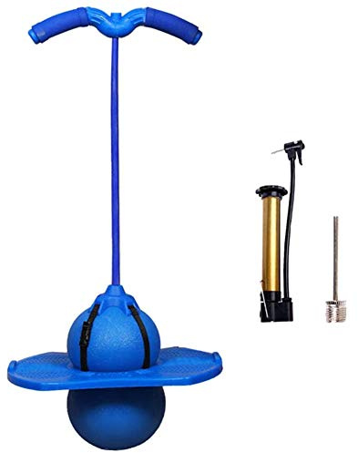 LICHENGTAI Bouncy Balls, Bouncing Stick Ball con Mango y Bomba Po-go Stick De Espuma para Juguetes, Regalos para Niños y Adultos, Azul