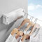 Étendoir à linge rétractable pour intérieur avec double ligne, séchoir mural extensible pour chambre à coucher, salle de bain, balcon, jardin (blanc)