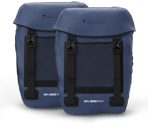 Red Loon wasserdichte Fahrradtasche Gepäckträger robuste Fahrradtasche hinten Gepäckträger - Fahrradtaschen für Gepäckträger ebike - regenfeste Fahrradtasche Gepäckträger E-Bike - Blau
