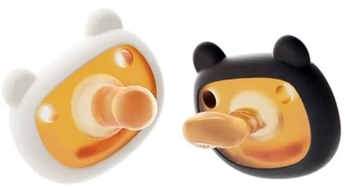 HE OR SHE Schnuller für Tag und Nacht, BPA-frei, hygienisch, lebensmittelechtes Silikon, kiefergerecht, sanft zu Zahnfleisch und Zähnen, Babys ab 0 Monaten, 2 Stück