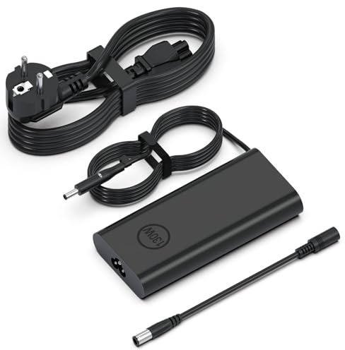 Hafiuege Caricatore 130W per Notebook Alimentatore Compatibile con Dell XPS 15 (9530-9570, 7590), Precision (55xx), Inspiron (15/16 7000, 15 5000) – Connettore 4,5×3,0 mm
