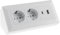 ChiliTec Steckdosenblock Ecksteckdose 2-Fach Schutzkontaktsteckdose USB-A USB-C PD Weiß