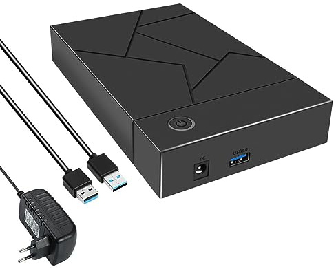 Bamberg Boîtier de Disque Dur Externe SATA USB 3.0 pour Disque Dur ou SSD 3,5 Pouces - Adaptateur Secteur EU - Installation Facile et Utilisation Simplifiée - Boîte de Disque Dur Solide et