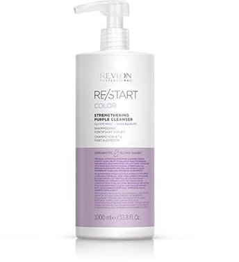 RE/START Purple Cleanser 1000 ml Shampooing neutralisant neutralisant, neutralise les tons jaunes indésirables, régénère les cheveux, renforce la brillance de la couleur et réduit la casse des cheveux