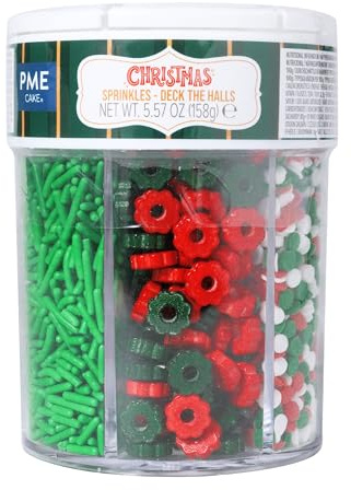PME Noël Assortiment de Sprinkles de 6-en-1 - Décorons les Salles (158g)