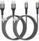 iPhone Charger Cable 2M 2Pack Lightning Cable [MFi Certified], USB to Lightning Cable 2M Long Nylon Braided Fast Charger Cable Lightning Charger Lead Wire for iPhone 14/13/12/11/X/8, iPad, AirPods