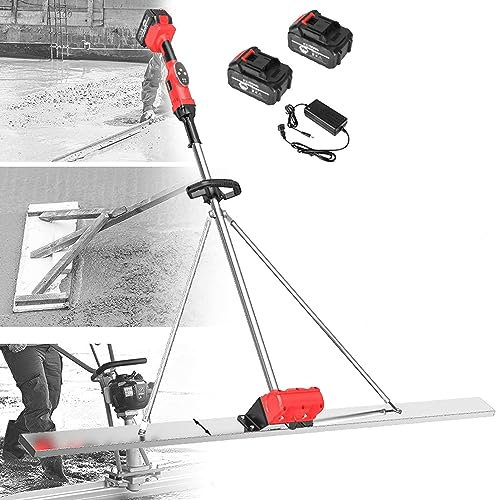 Vibrateurs à béton électriques, vibrateurs à béton sans fil, truelle électrique de surface, outil de nivellement, machine de lissage de chape en ciment avec règle de lame de 59 pouces et affichage d