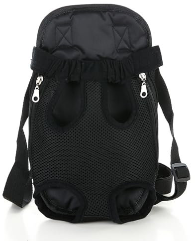 CATELL Katzenrucksack, Atmungsaktiv Tragetasche Katze Bis 5,5kg Verstellbar Beinen Heraus Katzen Rucksack mit Reißverschluss Klettverschluss Faltbare Haustier Rucksack für Klein Hunde Latzen Welpen