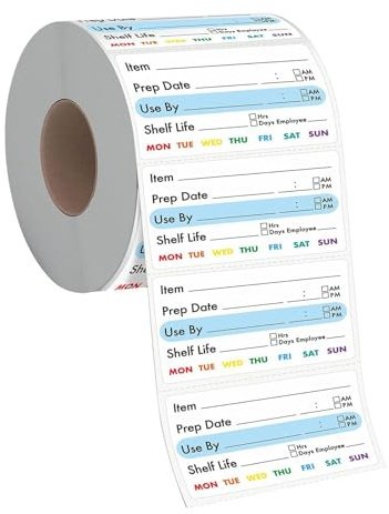 Dickly Removable Food Labels, Paper Tags, Multi-Purpose Freezer Storage Labels, Food Labels for Shipping Bags,