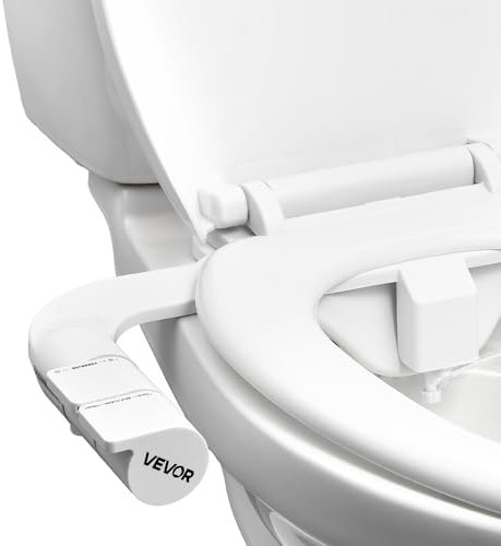 VEVOR Pulvérisateur Bidet Autonettoyant, Accessoire pour Bidet Toilette avec Pression d'Eau Réglable, Doubles Buses Rétractables, Eau Froide, Facile à Installer, pour Lavage Arrière et Féminin