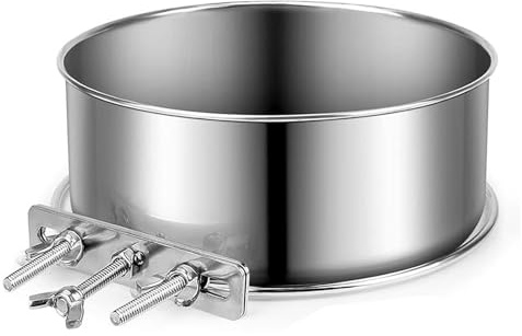 Crate Water Bowl - Stainless Steel Dog Crate Water, Pet Cage Feeder Dish | Hanging Pet Bowl for Dogs Cat Puppy Travel Dog Kennel Dry Wet Food Feeding Accessories