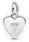 PANDORA Moments Gravierbarer Herz Charm-Anhänger aus Sterling Silber, Kompatibel Moments Armbändern, 398914C00