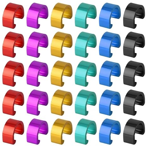 VIFER 30 Pcs Vélo Boucle de Frein de Vélo C-Clip, Cycle C-Clips Boucle Tuyau de Frein Vitesse Vélo Câble Boucle