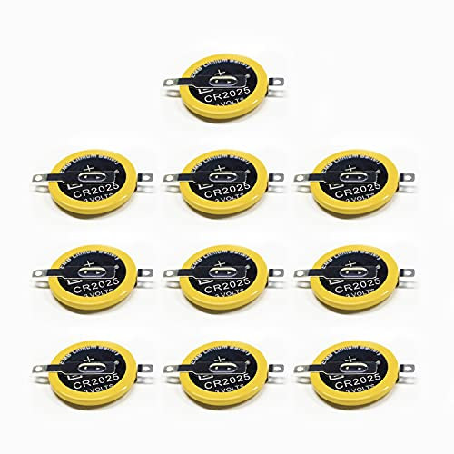 EEMB CR2025 Batteries 3V Lithium Batterie Li-MnO₂ Knopfbatterie 2025 Gameboy Cartridge Batterie Tabs Solder,Color GBC CR2025 3v Lithium Batterie,CR2025 Ersatz Batterie Gameboy(10)