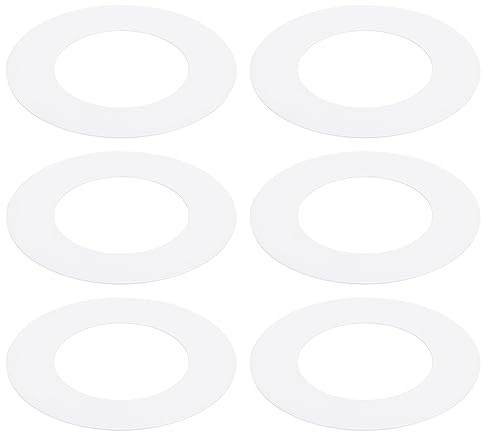 PATIKIL Goof Anillos para 2.5-3 Empotrado Luz Adorno, 6uds Goof Anillos Cubierta para Techo Pared Accesorios Iluminación Abajo Luz LED, ID 2.75, OD 4.72, Mate Acabado Blanco