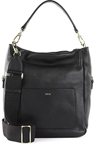ABRO Damen Beutel Raquel Small Tasche, Schwarz/Gold