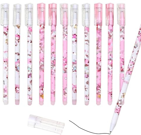 Zamety 12 Stück Radierbarer Kugelschreiber Set 0,5 mm Gelstifte Radierbar Gelschreiber Radierbar Schwarze Tinte Gel für Schulsachen, Bürobedarf und Studenten