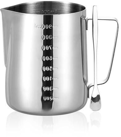 ZMDMAH Pot de fusion de 1000 ml avec graduation, pot de cire pour la fabrication de bougies, cuillère pour bougies, beurre, fromage, chocolat, fabrication de savon