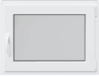 vidaxl Basement Window risor 80x70 cm Anthracite – PVC tilt & Turn Right with Thermal Glazing for basements, Sheds, garages