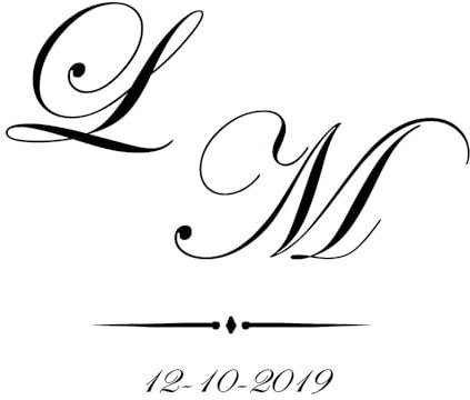 CALLE DEL REGALO Copas de vino personalizadas | Copas de vino de cristal de 58 cl (INICIALES, 1 COPA)