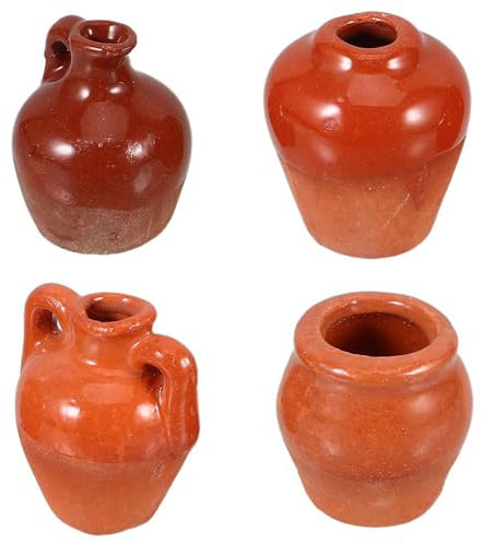 Abaodam 4pezzi Vaso in Ceramica Piccolo Vaso Per Germogli Decorativo Per Piante Mini Piccolo Centrotavola Decorazioni Per Mensole